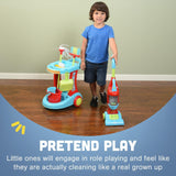 Constructive Playthings Little Helper 12-Piece Kids Cleaning Set with Toy Vac...