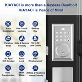 KIAYACI Front Door Lock Set Door Handle Sets Brushed Nickel Door Handle Entry...