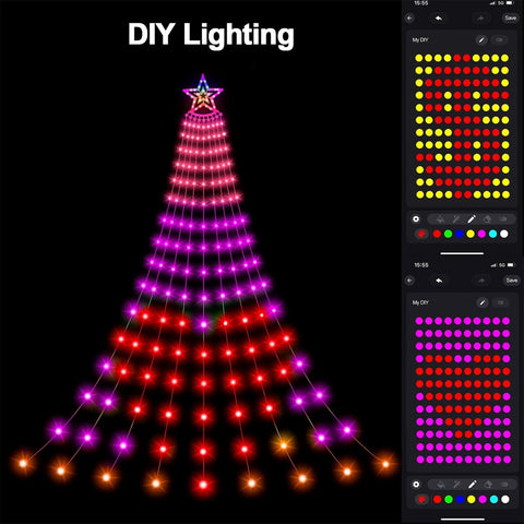 Smart Valentines Day Decorations Lights with Star Topper, 11.48ft 350 LED DIY...