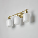 Globe Electric 52055 Cannes 3-Light, Gold Bathroom Vanity Light Fixtures, Mod...