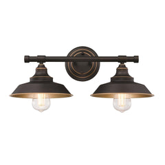 Westinghouse 6132900 Iron Hill Vintage-Style Two Light LED Indoor Wall Fixtur...