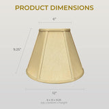 Royal Designs BS-707U-12AGL deep Empire Basic Lamp Shade, 6 x 12 x 9.25", Ant...