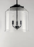 Maxim 12273CDBK Acadia Three Candelabra Light Seedy Glass Bell Foyer Pendant ...