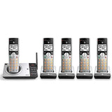 AT&T CL82507 DECT 6.0 5-Handset Cordless Phone for Home 5 Handset, Silver