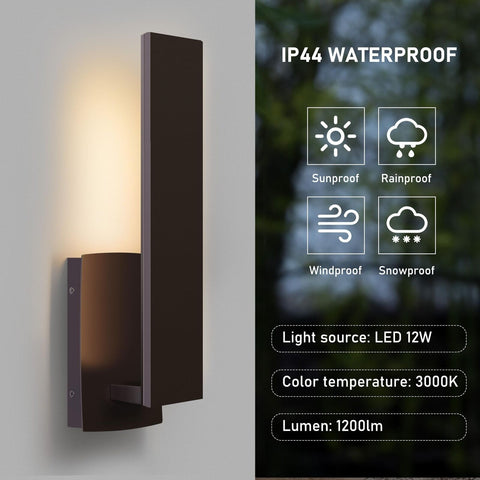 LamQee Modern Outdoor Wall Lights for House LED Integrated, Aluminum Outdoor ...