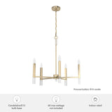 Hunter - Sunjai 5-light Alturas Gold, Large Chandelier, Dimmable, Formal Styl...
