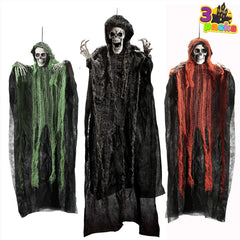 JOYIN Halloween Hanging Grim Reapers (3 Pack), One 47&#8221; and Two 35&#8221; H