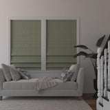 Sun Zero Preble Textured 100% Blackout Cordless Roman Shade, 31" x 64", Sage ...