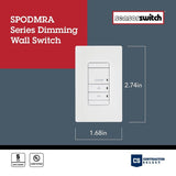 Aesthetic Dimming Switch-Pod, Multi-Way Option, Dimming, White