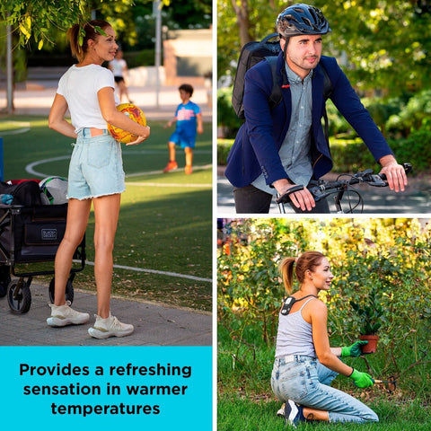 BLACK+DECKER Comfortpak, Wearable Cooling and Heating Device, Obsidian Black ...