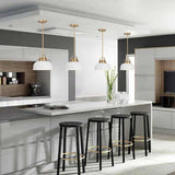 Arte - Industrial Metal 2-Tone Ceiling Light, White and Gold