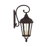 Livex Lighting 2 Light TBK Outdoor Wall Lantern, Textured Black 9"W x 23.5"H