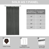 MUMFAS Blackout Pinch Pleated Curtain Panel,Energy Saving Thermal Insulated P...