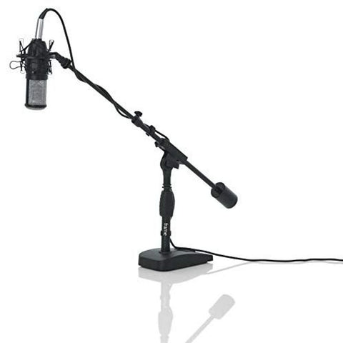 Gator Frameworks Short Weighted Base Microphone Deluxe Base, Black