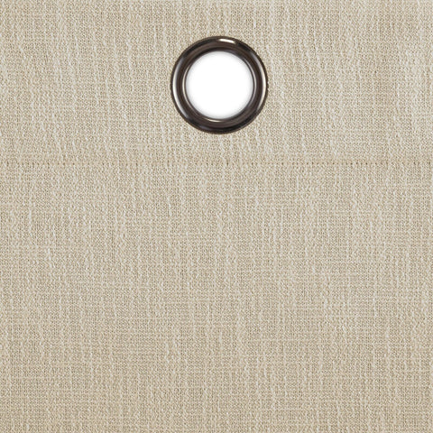 Eclipse D&#233;cor Quinn Textured Solid 100% Blackout Curtain, Absolute Zero Cur