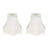 Royal Designs, Inc. Set of 2 Fancy Square Bell Lamp Shade, BSO-702-10WH-2, 4 ...