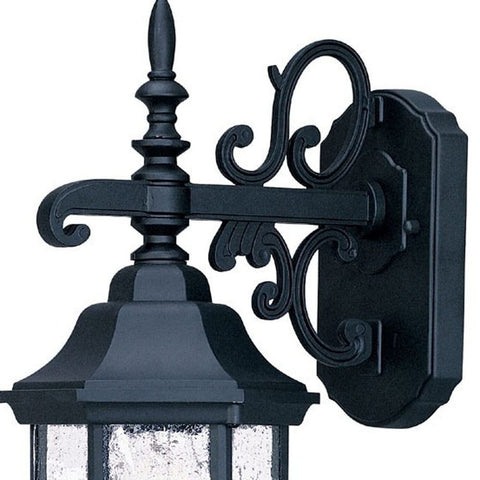 HomeRoots Narrow Matte Black Domed Hanging Lantern Wall Light