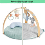 Ingenuity Cozy Spot Reversible Duvet Activity Gym & Play Mat with Wooden Toy ...