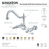 Kingston Brass KS1245PL Heritage Bridge Kitchen Faucet, 8-1/2-Inch, Oil Rubbe...
