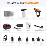 Cordless Pressure Washer, 1080 PSI 2.5 GPM Brushless Portable Pressure Washer...