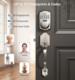 Veise Fingerprint Door Lock Set, Keyless Entry Door Lock, Front Door Handle S...