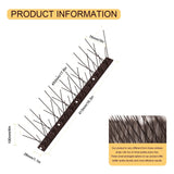 OFFO Brown Bird Spikes Pre-Assembled for Pigeons Birds, Cover 48.7 Feet Durab...