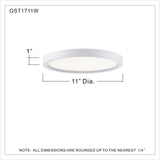 Quoizel OST1711W Outskirt Modern Super Flush Mount Ceiling Lighting, 1-Light ...