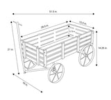 Shine Company Decorative Buckboard Wagon Garden Planter, Wooden Wagon Yard D&#23