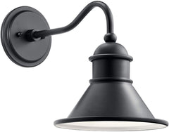 Kichler Northland 12" 1 Light Outdoor Wall Light in Black