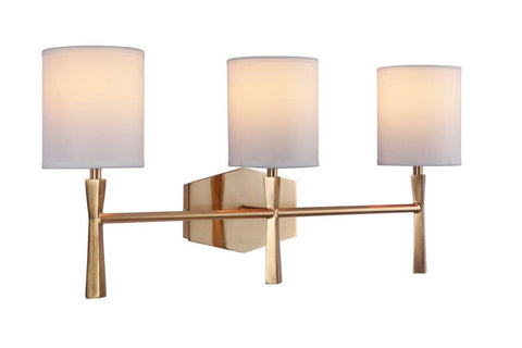 Craftmade Chatham 3 Light Vanity, Satin Brass, Damp Rated, 16023SB3