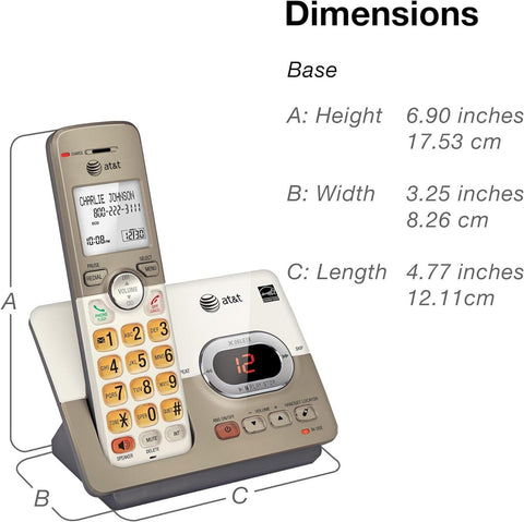 AT&T EL52313 3-Handset Cordless Phone with Answering System & Extra-large Bac...