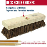 Weiler 44027 12" Deck Scrub Brush, Palmyra Fill (Pack of 12) Pack of 12