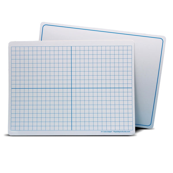 Flipside Products 9" x 12" Two-Sided XY Axis Dry Erase Learning Mat, Flexible...