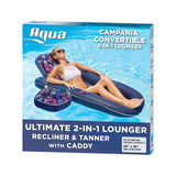 Aqua Campania Ultimate 2-in-1 Pool Float Lounge &#8211; Extra Large &#8211; Infl