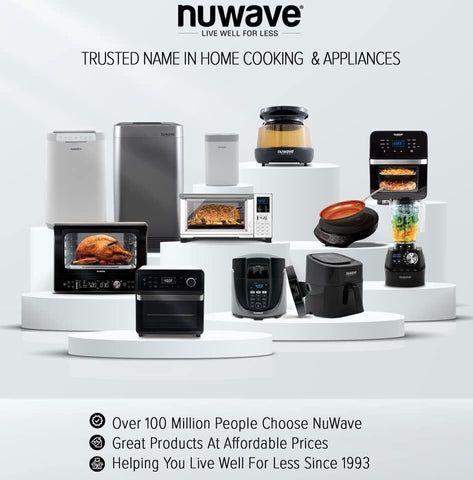 Nuwave Brio 10-in-1 Air Fryer 7.25Qt with Patented Linear 7.25QT Brio, Black