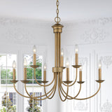 Livex Lighting 42687-91 9 Light Brushed Nickel Chandelier 30"L x 30"W x 27"H