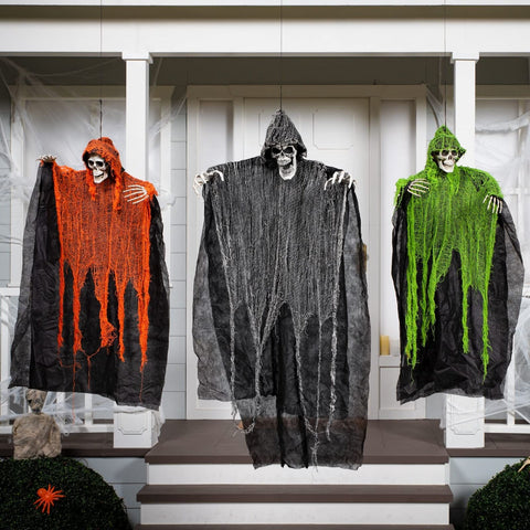 JOYIN Halloween Hanging Grim Reapers (3 Pack), One 47&#8221; and Two 35&#8221; H