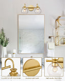 Bathroom Vanity Light Fixtures, 15 inch 2-Light Globe Bathroom Light Fixtures...