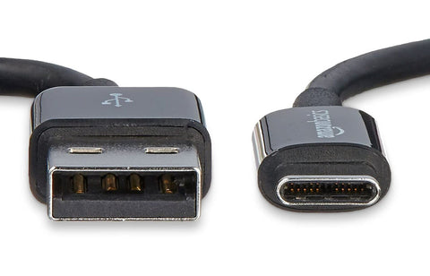 AmazonBasics USB Type-C to USB-A 2.0 Male Cable - 3 Feet (0.9 Meters) - Black...