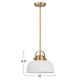 Arte - Industrial Metal 2-Tone Ceiling Light, White and Gold