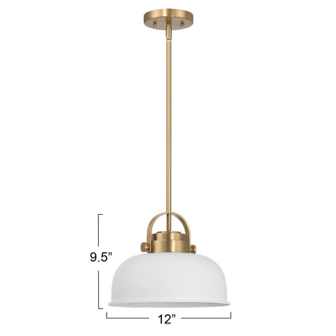 Arte - Industrial Metal 2-Tone Ceiling Light, White and Gold