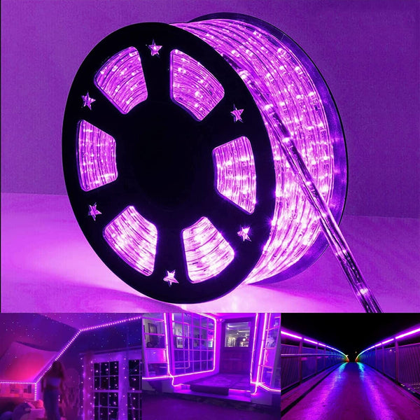 100ft LED Rope Lights Outdoor, 720 LED Connectable and Flexible Tube Lights w...