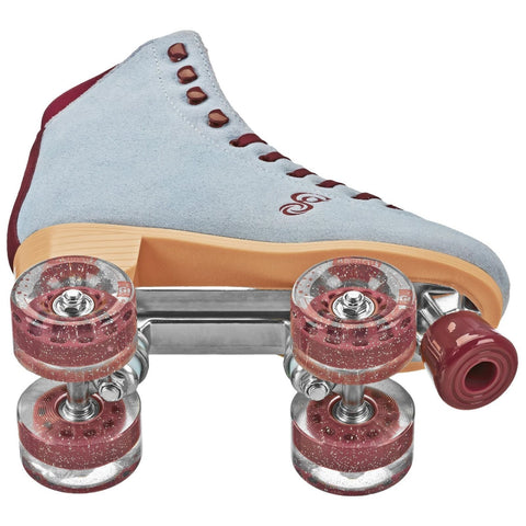 Candi GRL Carlin Quad Freestyle Artistic Roller Skates Blue/Burgandy 10