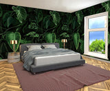 WFBHUA-Green Banana Leaf Wallpaper Mural Tropical Jungle Botanical Leaves Wal...