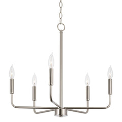 Kira Home Camille 22" 5-Light Modern Chandelier, Adjustable Hanging Height, B...