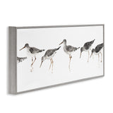 Stupell Industries Beach Bird Sandpipers Minimal White Painting, Designed by ...