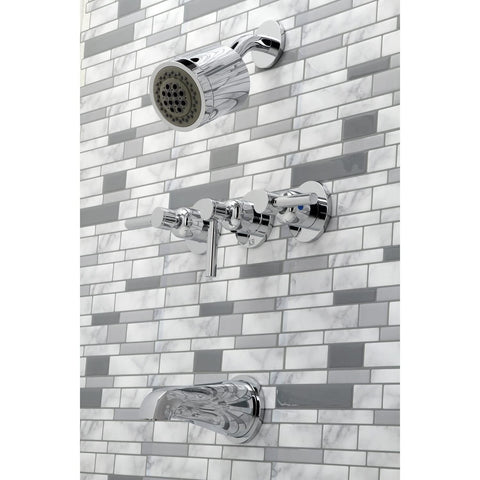 Kingston Brass KBX8138DL Concord Tub and Shower Faucet, Brushed Nickel