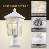 Outdoor Dusk to Dawn Outdoor Post Lights, 2 Pack Farmhouse Exterior lamp Post...