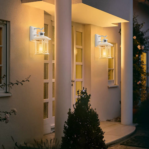 VIANIS Outdoor Motion Lights for House, 2-Pack Dusk to Dawn Outdoor Lanterns ...