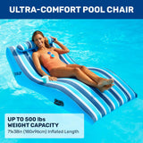 Aqua Ultra-Comfort Floating Pool Chair & Lake Raft with Pillow &#8211; Heavy Dut